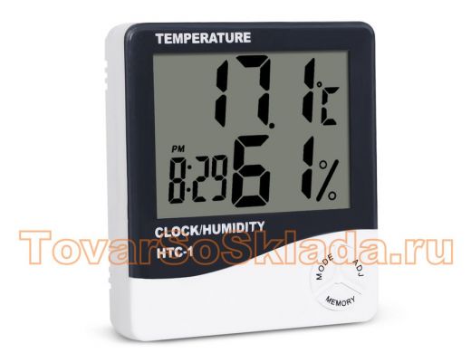 Термометр-гигрометр OT-HOM11  (часы,будильник) 