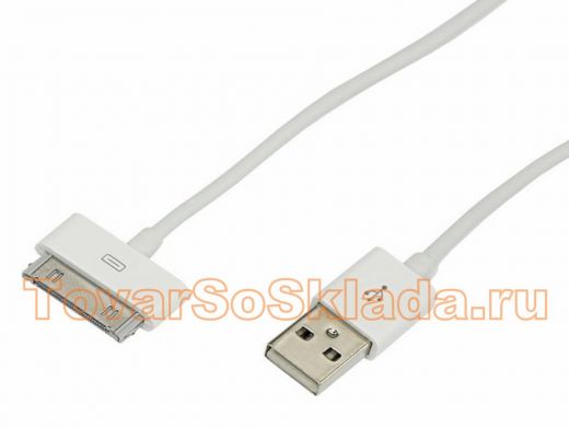 Шнур USB / Lightning (iPhone) 30 pin шнур 1 м белый REXANT
