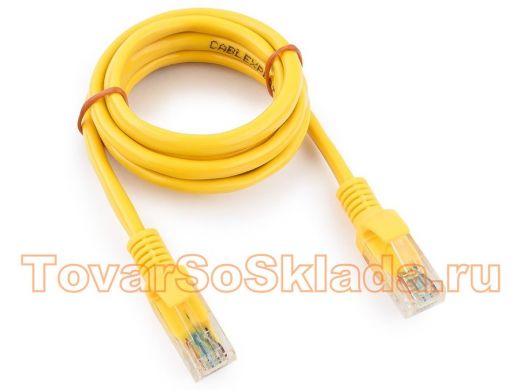 Патч-корд Cablexpert PP10-1M/Y кат.5e, 1м, медный UTP литой, многожильный (жёлтый) PP10-1M/Y