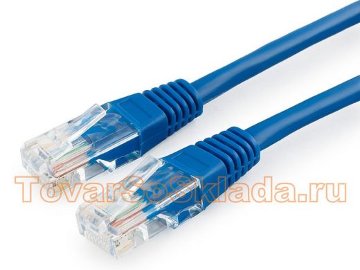 Патч-корд медный UTP Cablexpert PP10-7.5M/B кат.5, 7.5м, литой, многожильный (синий) PP10-7.5M/B