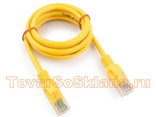 Патч-корд Cablexpert PP12-1M/Y кат.5e, 1м, UTP литой, многожильный (жёлтый) PP12-1M/Y