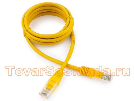 Патч-корд Cablexpert PP12-1.5M/Y кат.5e, 1.5м, UTP литой, многожильный (желтый) PP12-1.5M/Y