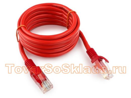 Патч-корд Cablexpert PP12-2M/R кат.5e, 2м, UTP литой, многожильный (красный) PP12-2M/R