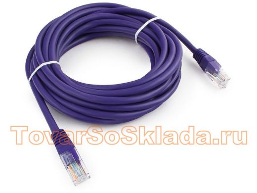 Патч-корд Cablexpert PP12-5M/V кат.5e, 5м, литой, многожильный (фиолетовый) PP12-5M/V