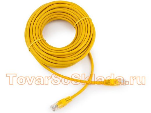 Патч-корд Cablexpert PP12-10M/Y кат.5e, 10м, UTP литой, многожильный (жёлтый) PP12-10M/Y