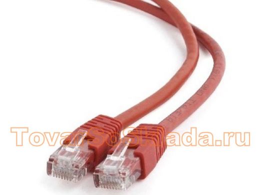 Патч-корд Cablexpert PP6U-1M/R  кат.6, 1м, UTP литой, многожильный (красный) PP6U-1M/R