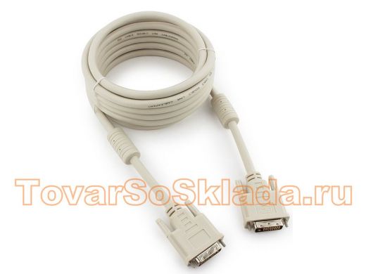 Кабель DVI-D  4,5м dual link Cablexpert CC-DVI2-15, 25M/25M экран, феррит.кольца, пакет CC-DVI2-15