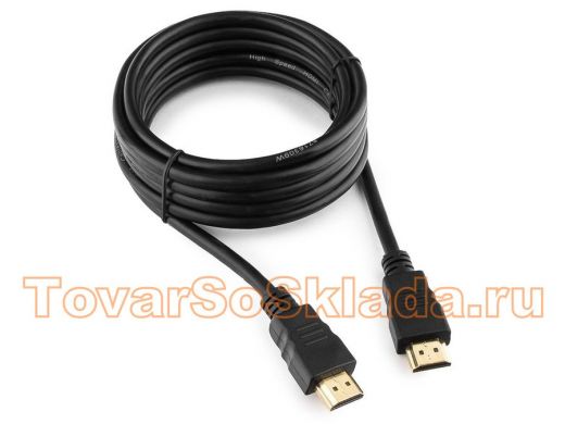 Шнур  HDMI / HDMI  3м  Cablexpert CC-HDMI4-10, v2.0, 19M/19M, черный, позол.разъемы, экран