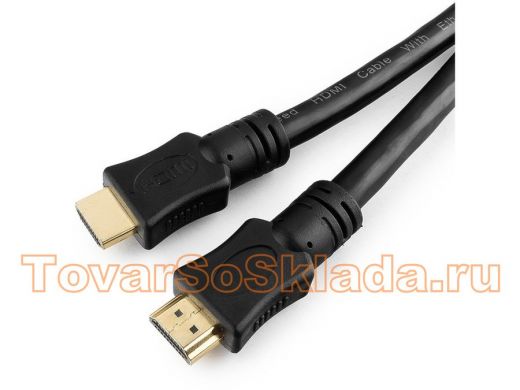 Шнур  HDMI / HDMI 15м  Cablexpert CC-HDMI4-15M, 19M/19M, черный, позол.разъемы, экран