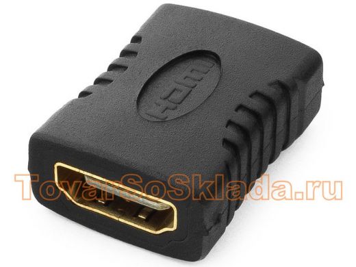 Переходник HDMI-HDMI Cablexpert A-HDMI-FF, 19F/19F, золотые разъемы, пакет A-HDMI-FF