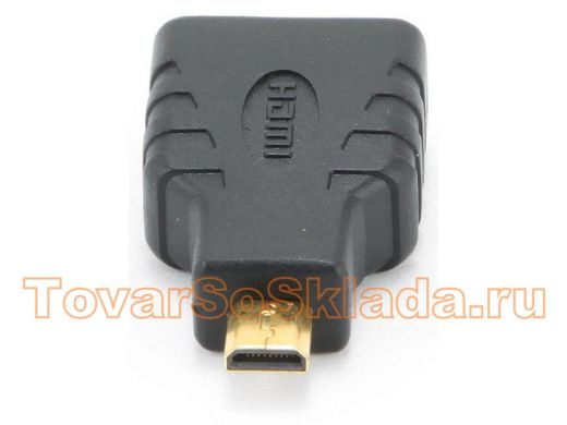 Переходник HDMI-microHDMI Cablexpert A-HDMI-FD, 19F/19M, золотые разъемы, пакет A-HDMI-FD