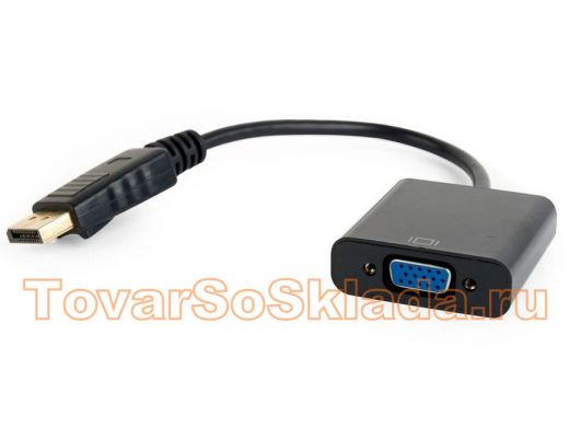 Переходник DisplayPort - VGA Cablexpert A-DPM-VGAF-02, 20M/15F, кабель 15см, пакет A-DPM-VGAF-02