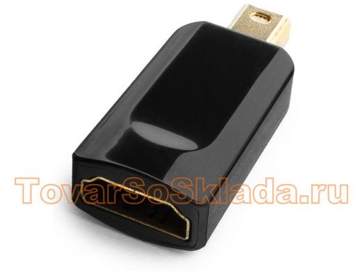 Переходник miniDisplayPort - HDMI, Cablexpert A-mDPM-HDMIF-01, 20M/19F, черный, пакет A-mDPM-HDMIF-0