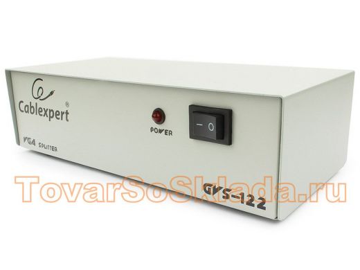 Разветвитель VGA Cablexpert GVS122, HD15F/2x15F, 1 компьютер - 2 монитора, каскадируемый GVS122