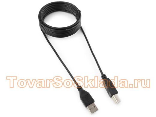 Кабель USB 2.0 Гарнизон GCC-USB2-AMBM-3M, AM/BM, 3м, пакет GCC-USB2-AMBM-3M