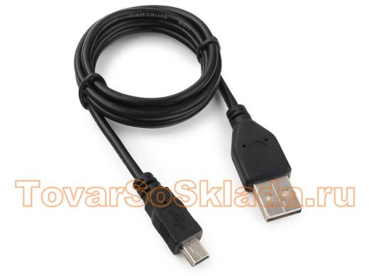 Кабель USB 2.0 Гарнизон GCC-USB2-AM5P-1M, AM/miniBM 5P, 1м, пакет GCC-USB2-AM5P-1M
