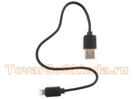 Шнур USB / Lightning (iPhone) Гарнизон GCC-USB2-AP2-0.3M AM/Lightning, 0.3м, черный, п
