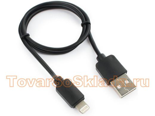 Шнур USB / Lightning (iPhone) Гарнизон GCC-USB2-AP2-0.5M AM/Lightning, 0.5м, черный, п
