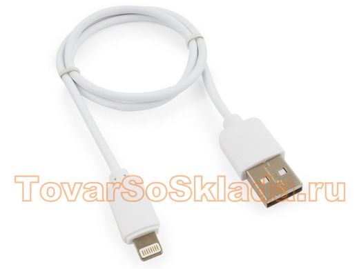 Шнур USB / Lightning (iPhone) Гарнизон GCC-USB2-AP2-0.5M-W AM/Lightning,  0.5м, белый,