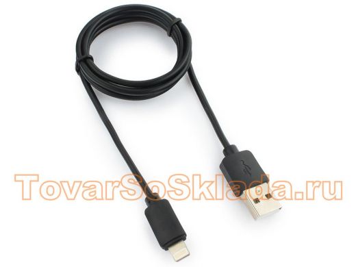 Шнур USB / Lightning (iPhone) Гарнизон GCC-USB2-AP2-1M AM/Lightning, 1м, черный, пакет