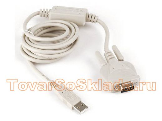 Конвертер COM устройство -> USB порт Cablexpert UAS111, DB9M/AM, 1.8м, WinXP-Win10, пакет UAS111