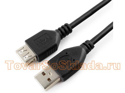 Кабель-удлинитель USB AM/AF  Pro Cablexpert CCF-USB2-AMAF-6, USB2.0, 1.8м, экран, фер.кольцо,черный,