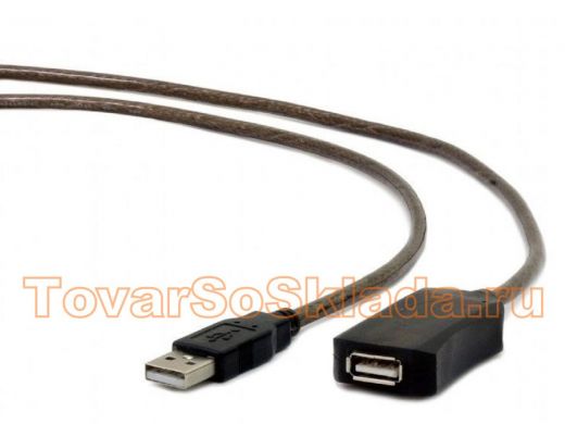 Кабель удлинитель активный USB  15метров Cablexpert UAE-01-15M, AM/AF, 15м, USB 2.0