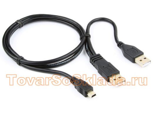 Кабель USB 2.0 Pro Gembird/Cablexpert CCP-USB22-AM5P-3, 2xAM/miniBM 5P, 0.9м, экран, черный, пакет C