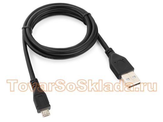 Кабель микро USB (AM/microBM)  1.0 м Pro Cablexpert CCP-mUSB2-AMBM-1M, USB 2.0,экран,черный