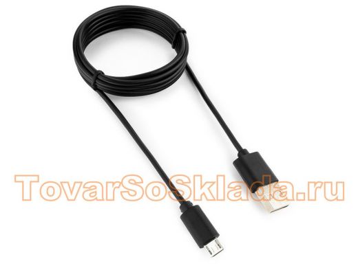 Кабель микро USB (AM/microBM)  1.8 м Cablexpert CC-mUSB2-AMBM-6, USB 2.0, черный, пакет