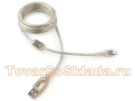 Кабель микро USB (AM/microBM)  1.8 м Pro Cablexpert CCP-mUSB2-AMBM-6-TR,USB 2.0,экр.фер.кольцо,проз.