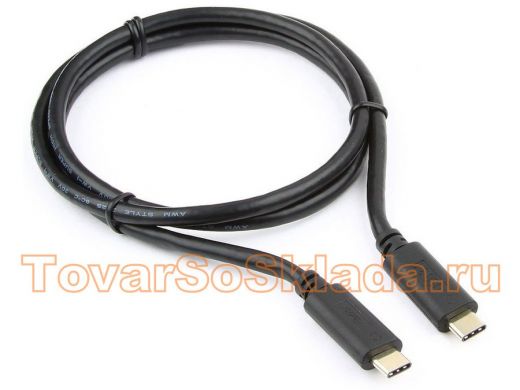Шнур USB / Type-C Cablexpert CCP-USB3.1-CMCM-1M, USB3.1 Type-C/USB3.1 Type-C, 1м, пакет