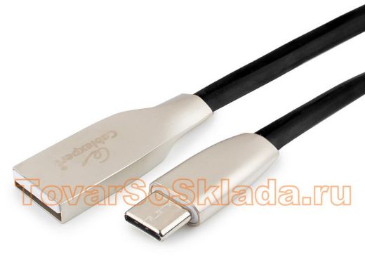 Шнур USB / Type-C Cablexpert CC-G-USBC01Bk-0.5M,AM/Type-C, серия Gold, длина 0.5м, черный