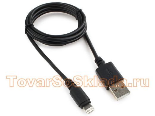 Шнур USB / Lightning (iPhone) Cablexpert CC-USB-AP2MBP AM/Lightning, 1м, черный, пакет