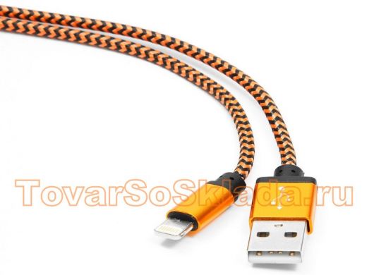 Шнур USB / Lightning (iPhone) Cablexpert CC-ApUSB2oe1m нейлоновая оплетка