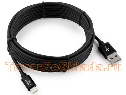 Шнур USB / Lightning (iPhone) Cablexpert CC-S-APUSB01Bk-3M черный