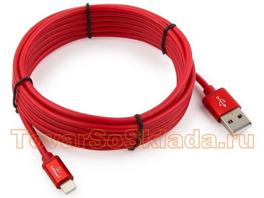 Шнур USB / Lightning (iPhone) Cablexpert CC-S-APUSB01R-3M красный