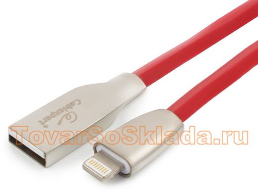 Шнур USB / Lightning (iPhone) Cablexpert 1.8м  CC-G-APUSB01R- AM серия Gold,красный,блист