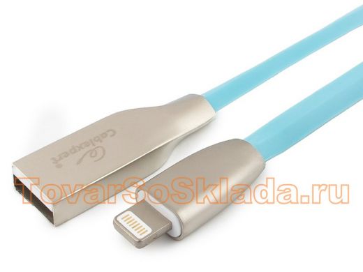 Шнур USB / Lightning (iPhone) Cablexpert CC-G-APUSB01Bl-1M синий