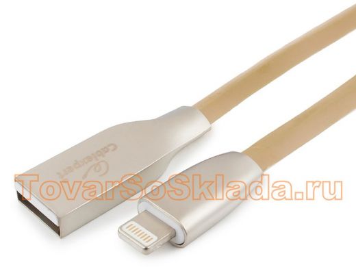 Шнур USB / Lightning (iPhone) Cablexpert CC-G-APUSB01Gd-1M золотой