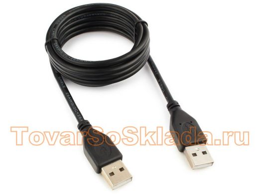 Кабель USB 2.0 Pro Cablexpert CCP-USB2-AMAM-6, AM/AM, 1.8м, экран, черный, пакет CCP-USB2-AMAM-6