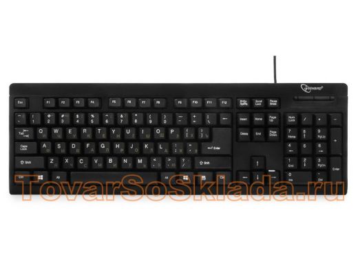 Клавиатура проводная Gembird KB-8300U-BL-R, USB, черная
