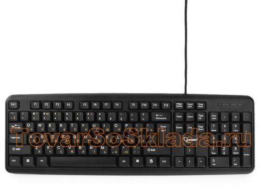 Клавиатура проводная Gembird KB-8320U-BL, черный, USB, 104 клавиши KB-8320U-BL