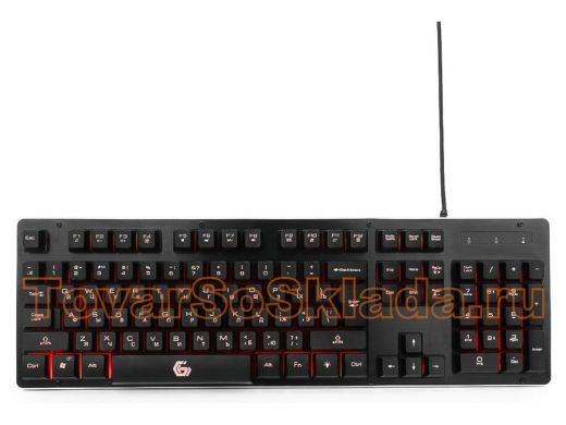 Клавиатура проводная Gembird KB-G400L, USB,черный,металлический корпус,104 клавиши,игровая