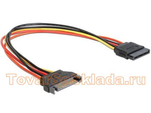 Удлинитель кабеля питания SATA Cablexpert CC-SATAMF-01, 15pin(M)/15pin(F), 30см CC-SATAMF-01