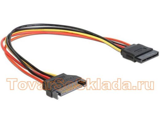 Удлинитель кабеля питания SATA Cablexpert CC-SATAMF-02, 15pin(M)/15pin(F), 50см CC-SATAMF-02