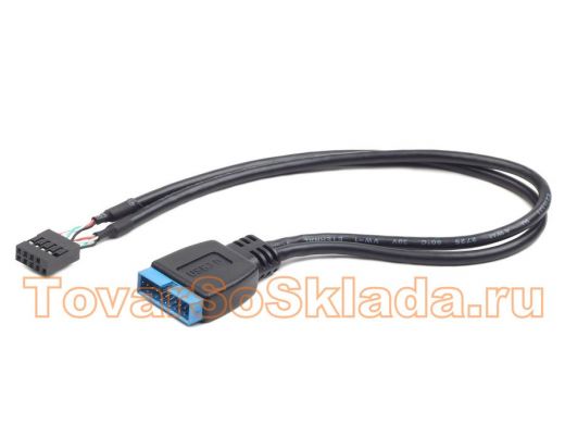 Внутренний USB2 - USB3 кабель Cablexpert CC-U3U2-01, 9pin/19pin, 0.3m CC-U3U2-01