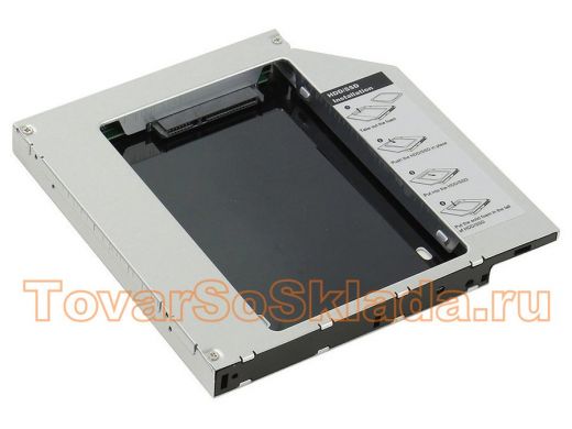 Сменный бокс для HDD/SSD AgeStar, SSMR2S, SATA-SATA, металл-пластик, черный, 2.5 SSMR2S