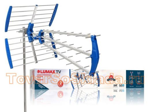 Lumax Антенна DA2505P, пассивная, 470-862 МГц тройная, Ку=10,50-15,5 дБ