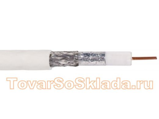 Digiflex  RG6 UEW кабель коаксиальный 75 Ом, оплетка 48%,PVC, белый, коаксиальный 75 Ом, бухта 100м